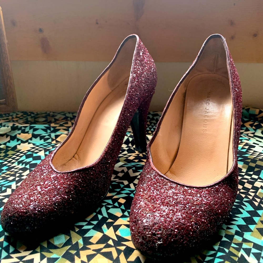 Marc Jacobs glitter heels